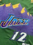 NBA 12 Stockton Utah Jazz Maillot Retro green brodé